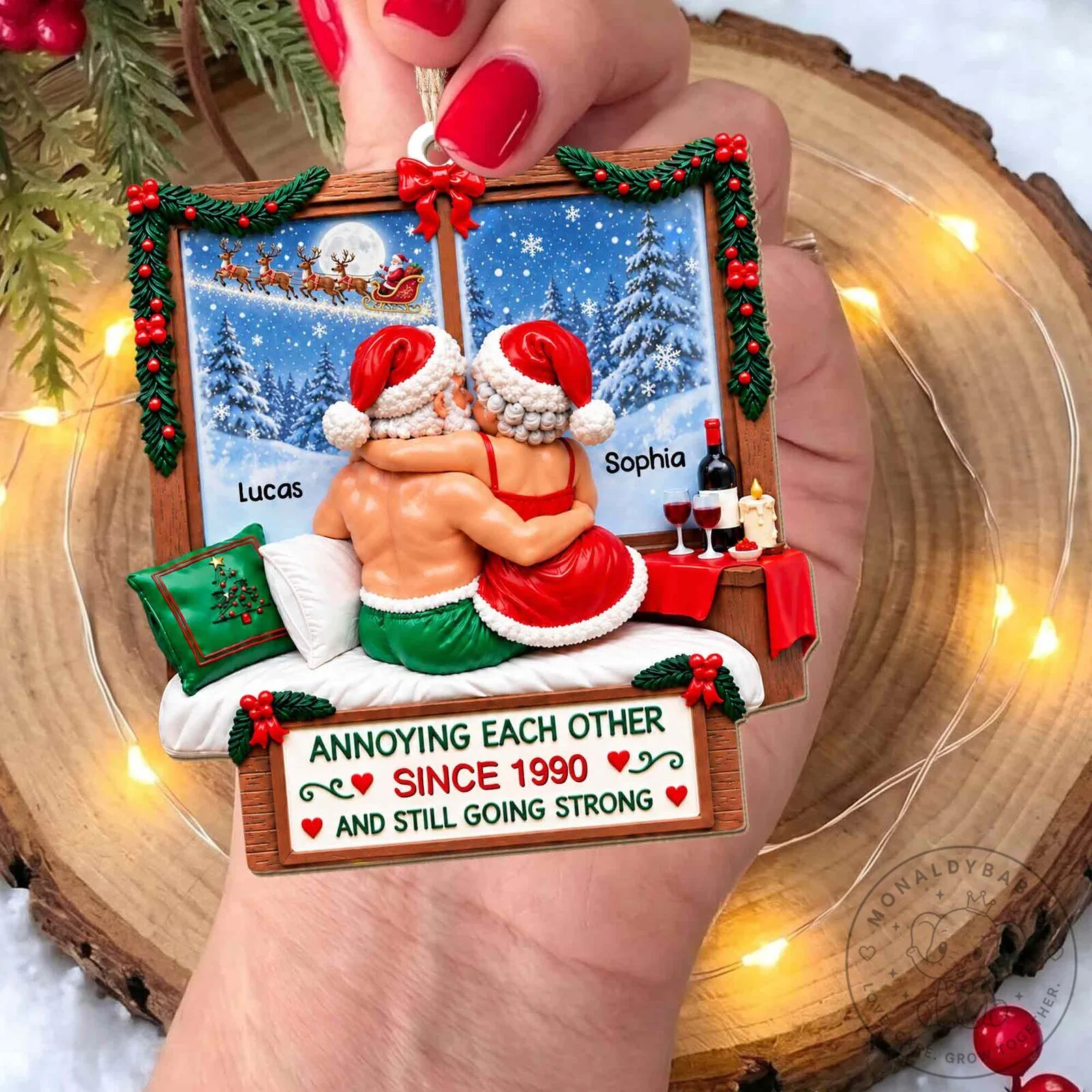Personalized Annoying Each Other Since Christmas Couple Holiday Ornament 24 Personalized Annoying Each Other Since Christmas Couple Holiday Ornament