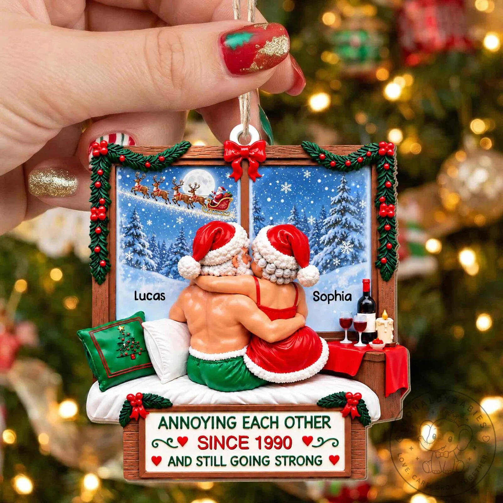 Personalized Annoying Each Other Since Christmas Couple Holiday Ornament 25 Personalized Annoying Each Other Since Christmas Couple Holiday Ornament