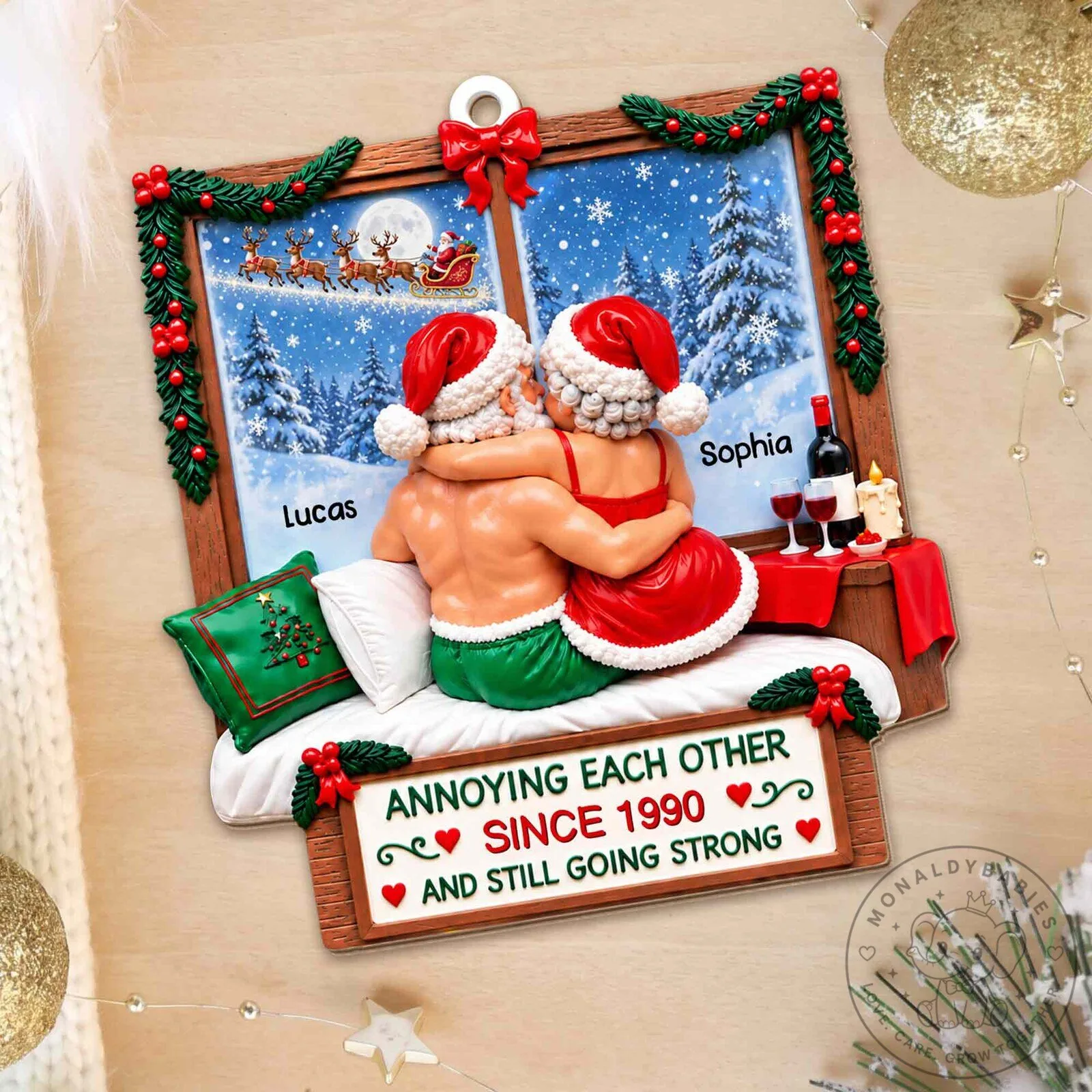 Personalized Annoying Each Other Since Christmas Couple Holiday Ornament 26 Personalized Annoying Each Other Since Christmas Couple Holiday Ornament