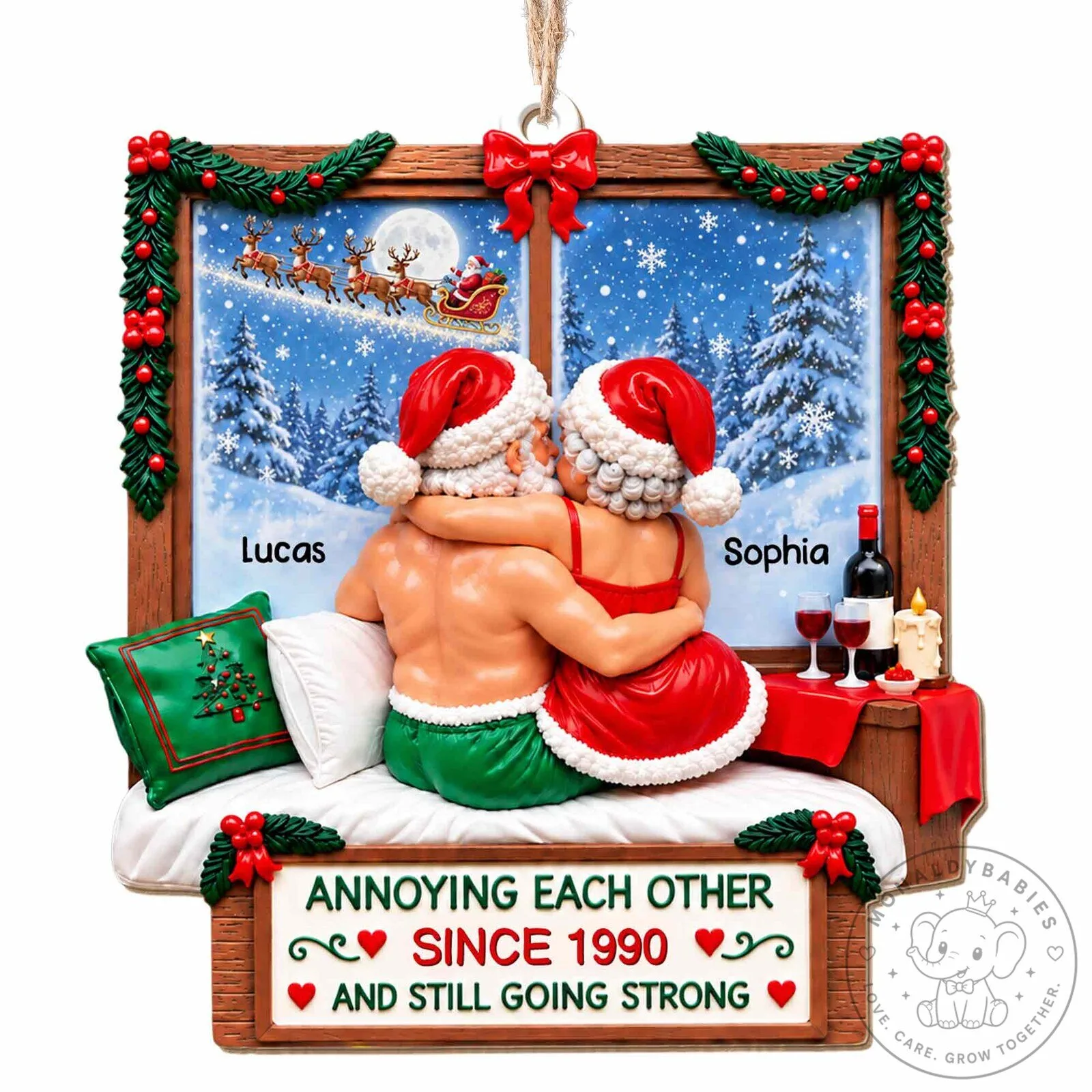 Personalized Annoying Each Other Since Christmas Couple Holiday Ornament 27 Personalized Annoying Each Other Since Christmas Couple Holiday Ornament