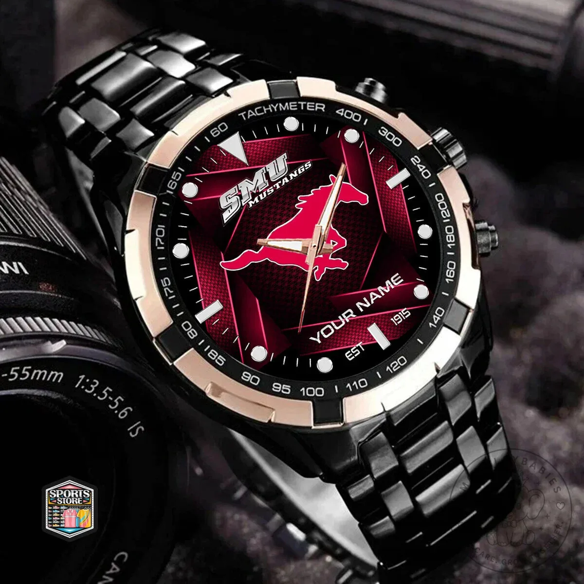 Southern Methodist University Mustangs Custom Name Starry Night Luxury Watch 13 Southern Methodist University Mustangs Custom Name Starry Night Luxury Watch