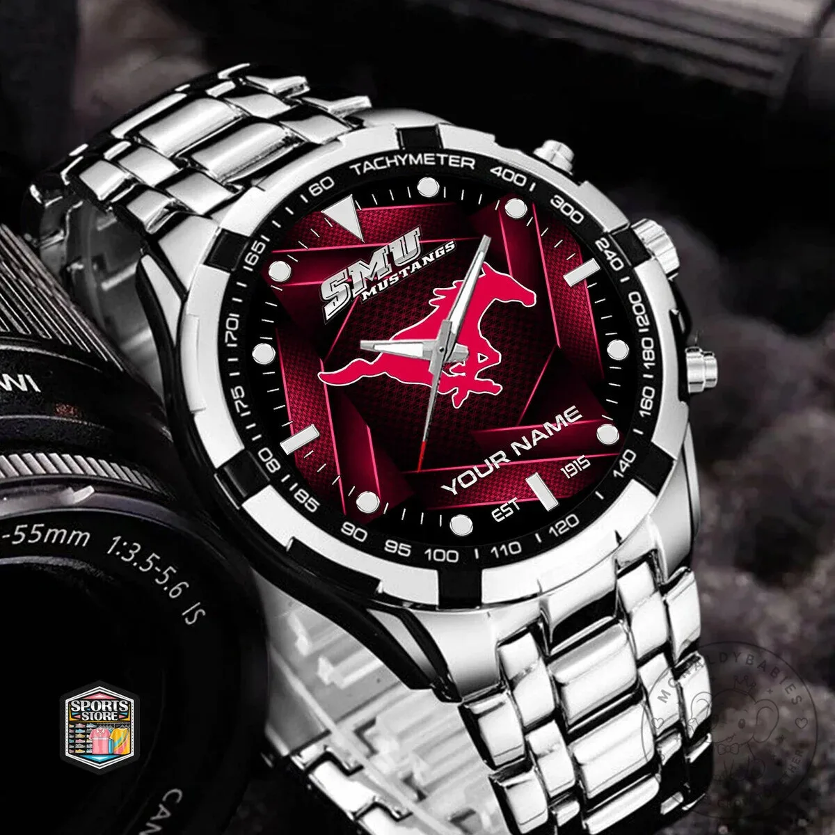 Southern Methodist University Mustangs Custom Name Starry Night Luxury Watch 14 Southern Methodist University Mustangs Custom Name Starry Night Luxury Watch