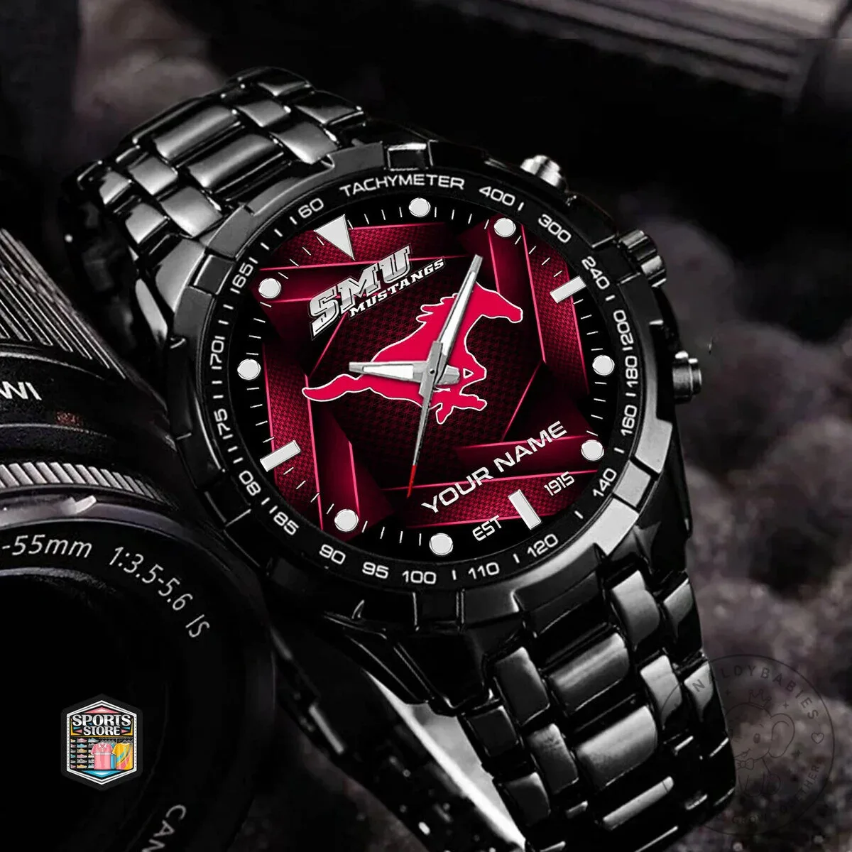 Southern Methodist University Mustangs Custom Name Starry Night Luxury Watch 15 Southern Methodist University Mustangs Custom Name Starry Night Luxury Watch
