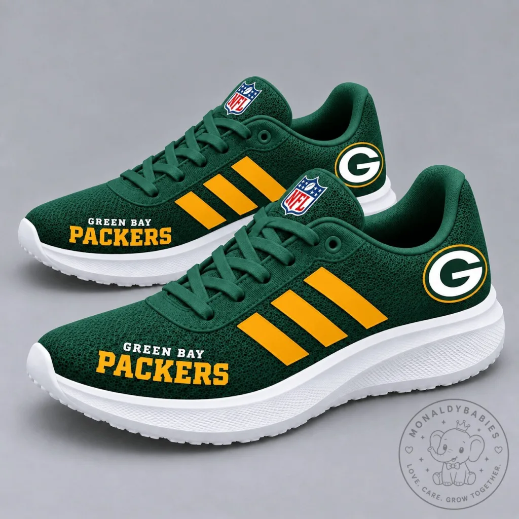 Green Bay Packers National Football League Stripe Pride Sport Sneakers Green Bay Packers National Football League Stripe Pride Sport Sneakers