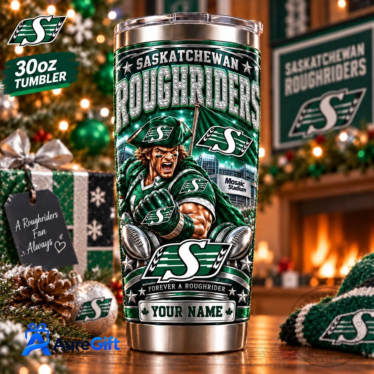 Saskatchewan Roughriders Football Personalized Name Christmas Stainless Steel Tumbler 5 Saskatchewan Roughriders Football Personalized Name Christmas Stainless Steel Tumbler
