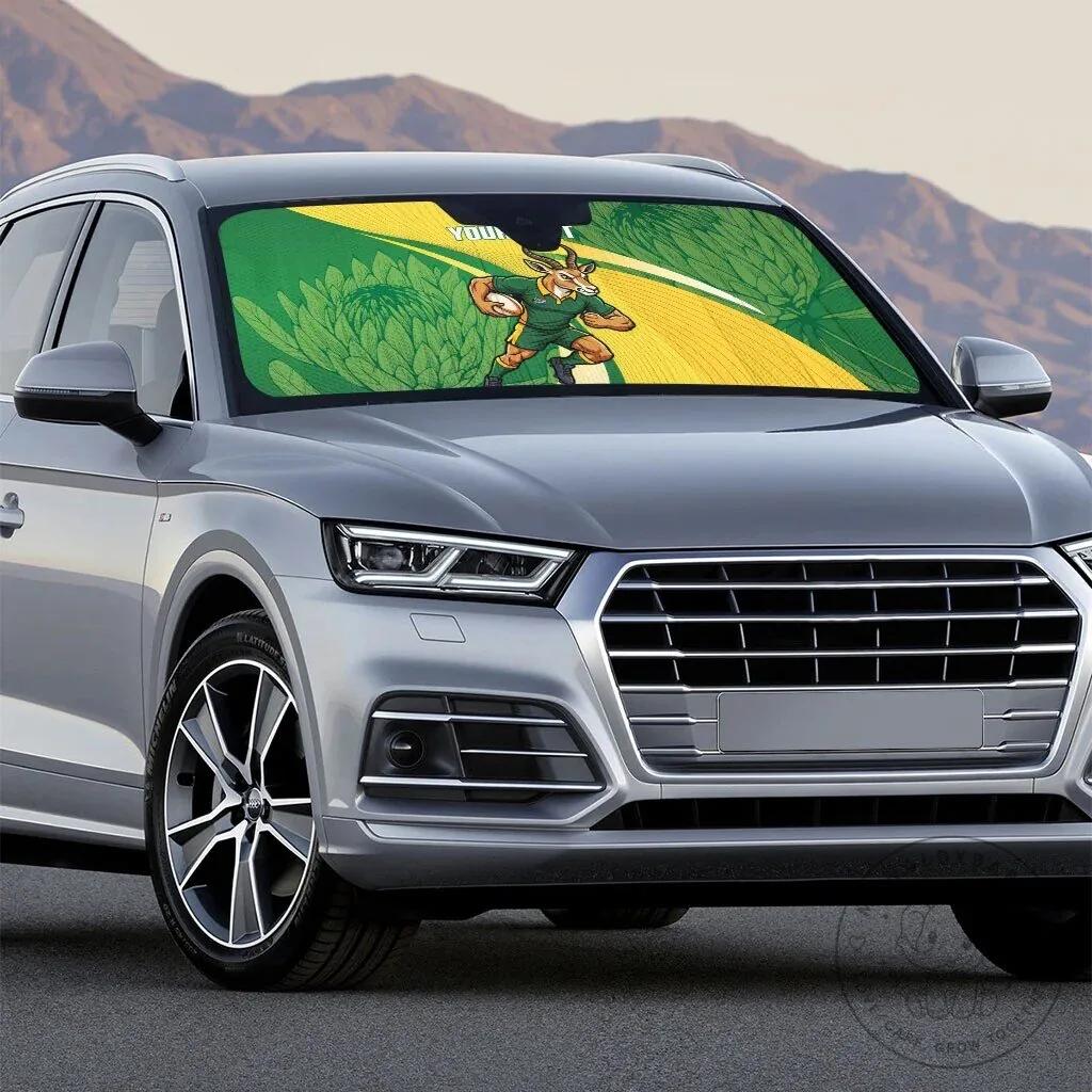 South Africa Rugby Springboks Mascot Custom Car Sunshade 5 South Africa Rugby Springboks Mascot Custom Car Sunshade