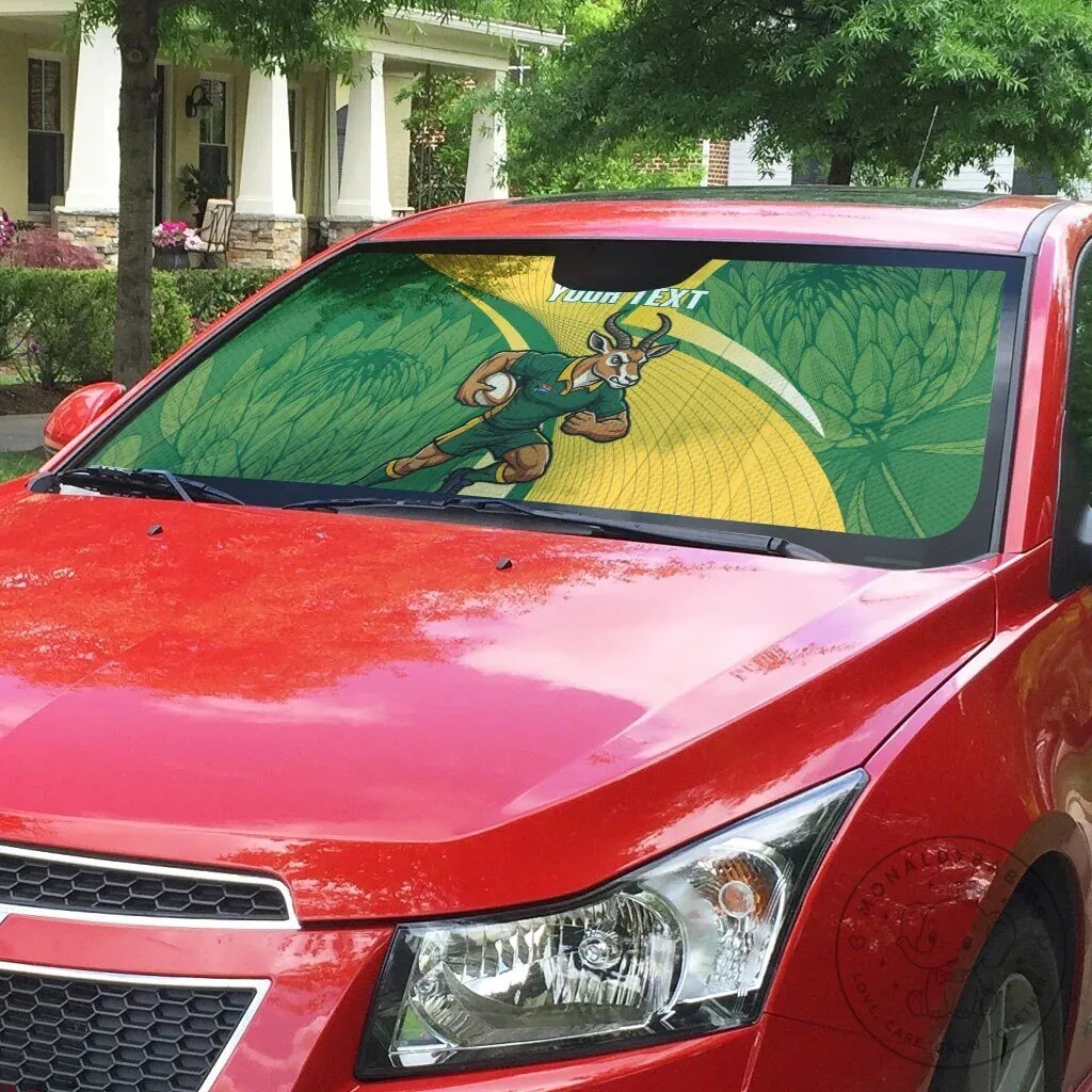 South Africa Rugby Springboks Mascot Custom Car Sunshade 6 South Africa Rugby Springboks Mascot Custom Car Sunshade