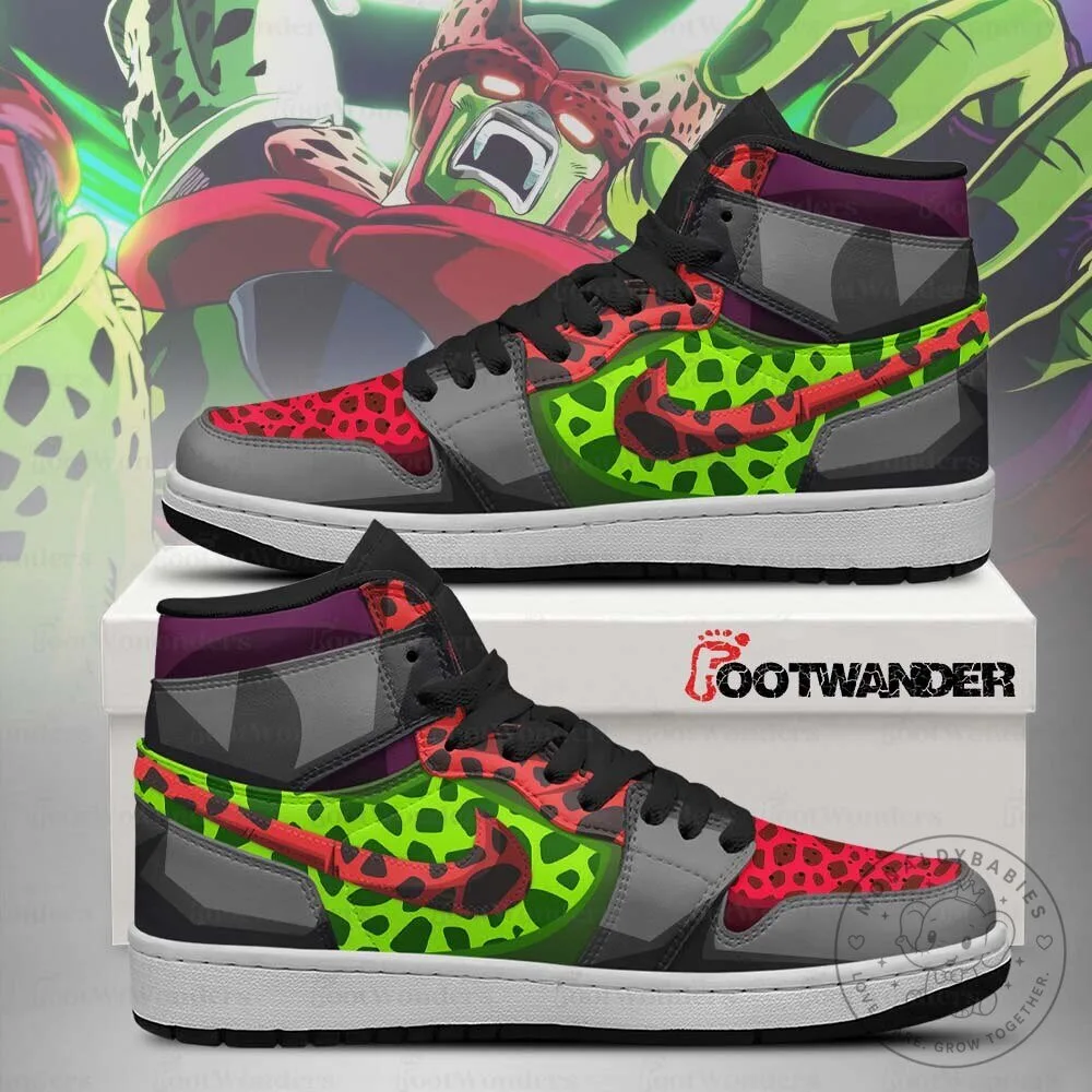 Dragon Ball Z Cell Perfect Form Anime High Top Sneakers 1 Dragon Ball Z Cell Perfect Form Anime High Top Sneakers