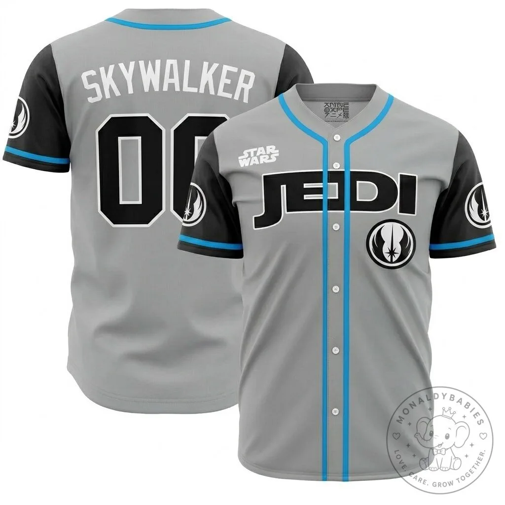Star Wars Jedi Order Skywalker Baseball Jersey with Braided Piping