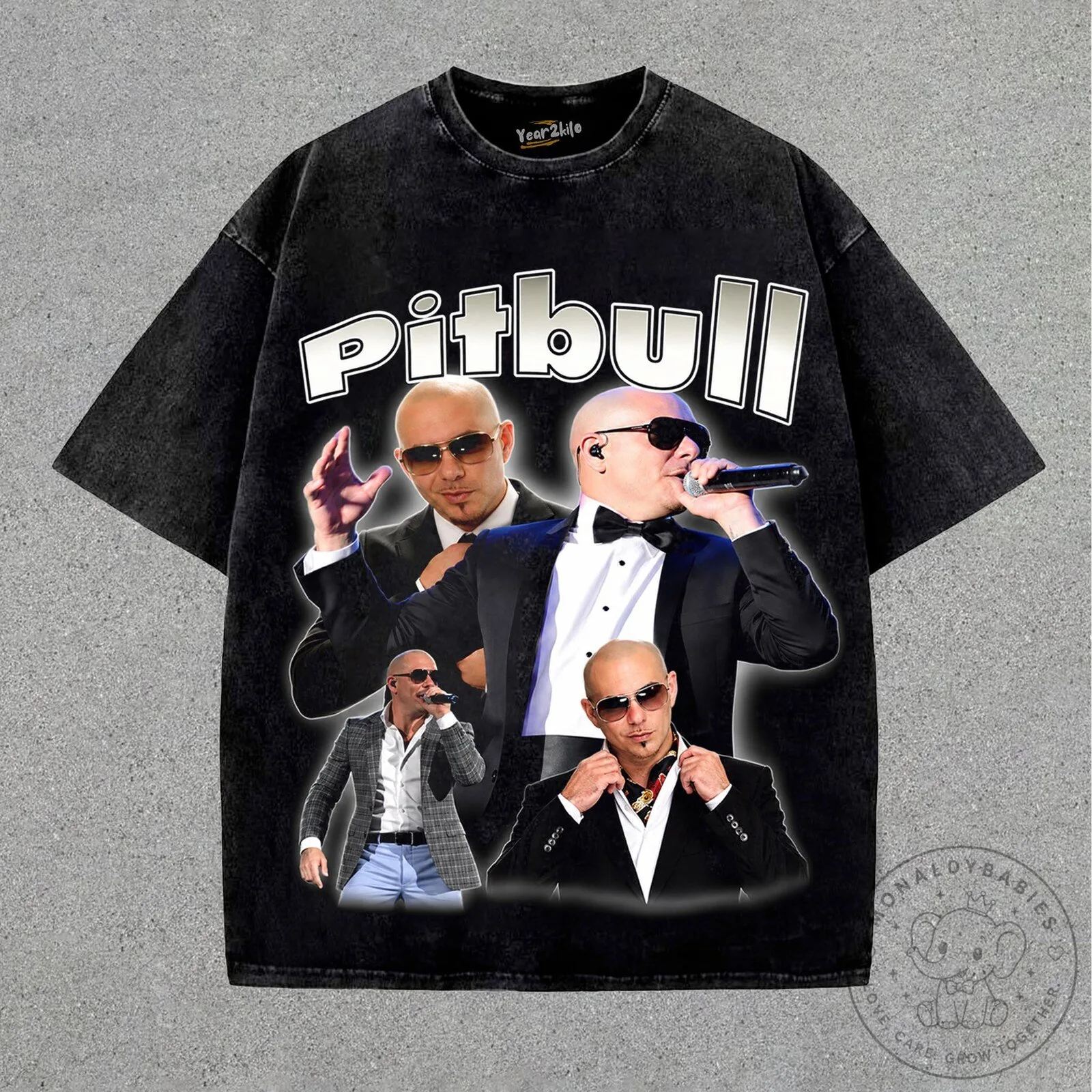 Pitbull Vintage Style Graphic T-Shirt, Mr. Worldwide Rapper Concert Apparel