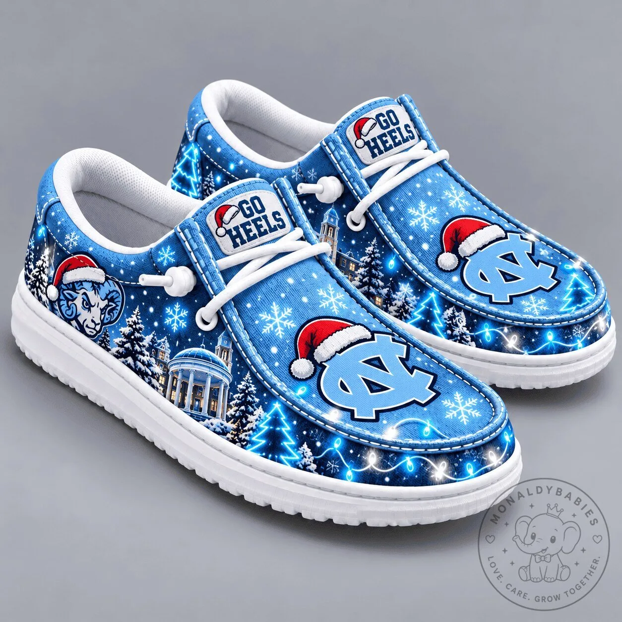 North Carolina Tar Heels Christmas Spirit Holiday Loafers Shoes