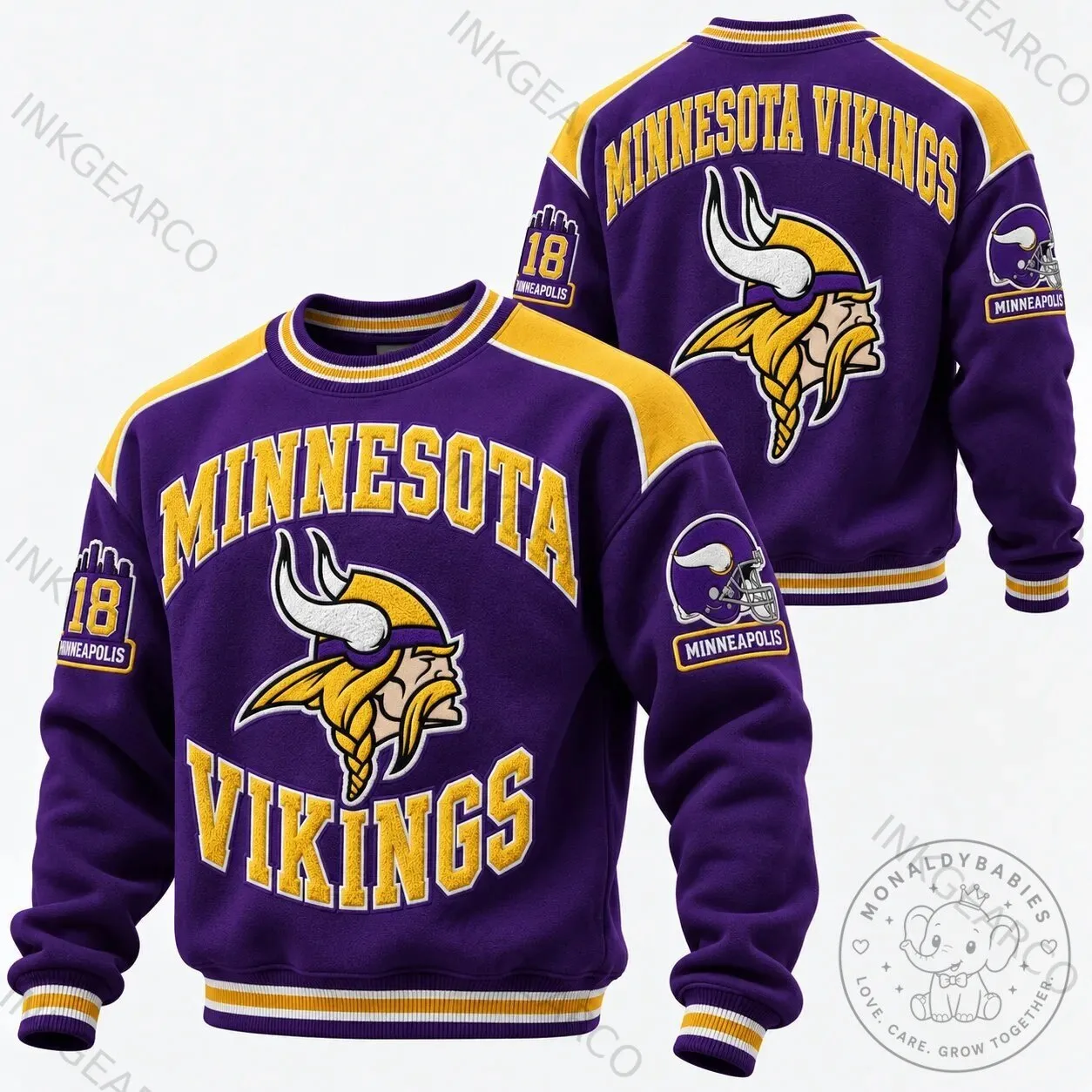 Minnesota Vikings NFL Football Team Crewneck Sweatshirt