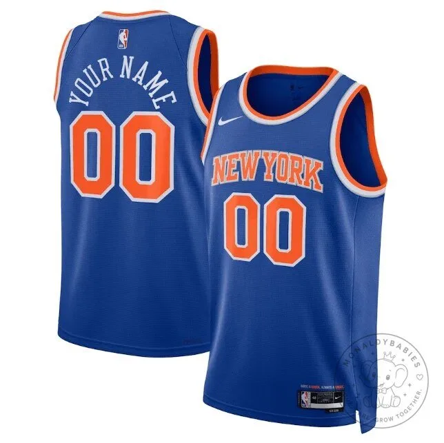 New York Knicks Icon Edition Blue Basketball Jersey