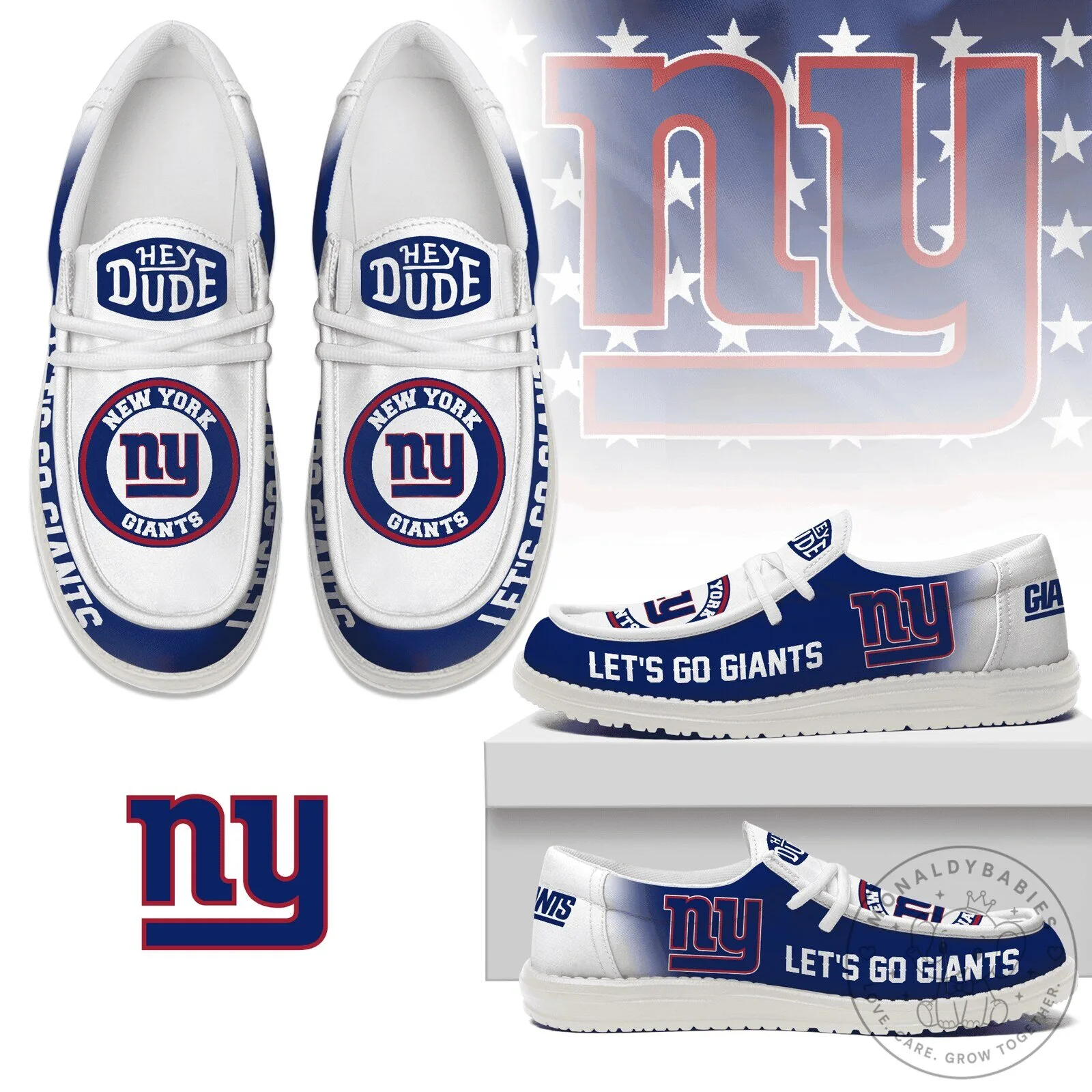 New York Giants Custom Hey Dude Shoes 5 New York Giants Custom Hey Dude Shoes