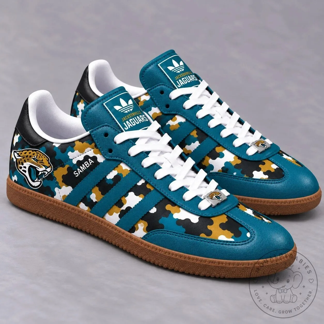 Jacksonville Jaguars Camouflage Pattern Samba Shoes