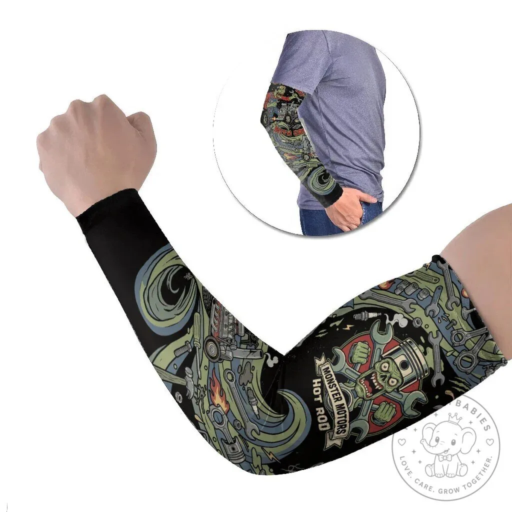 Monster Motors Hot Rod Mechanic Zombie Arm Sleeves