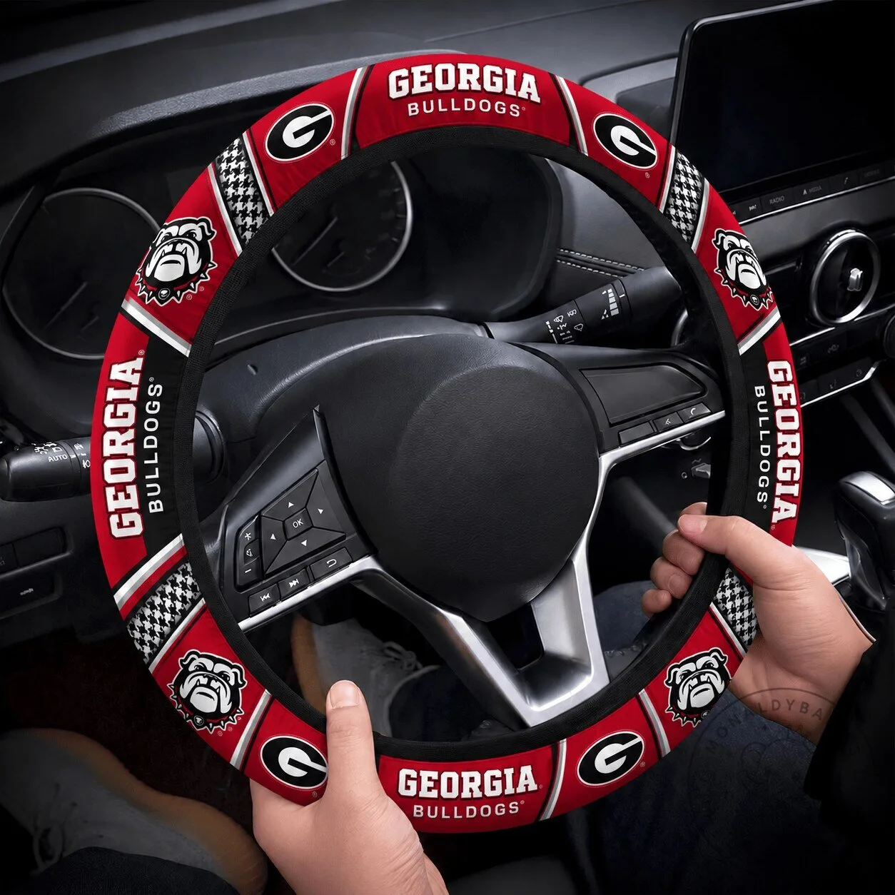 Georgia Bulldogs NCAA College Football Team Steering Wheel Cover