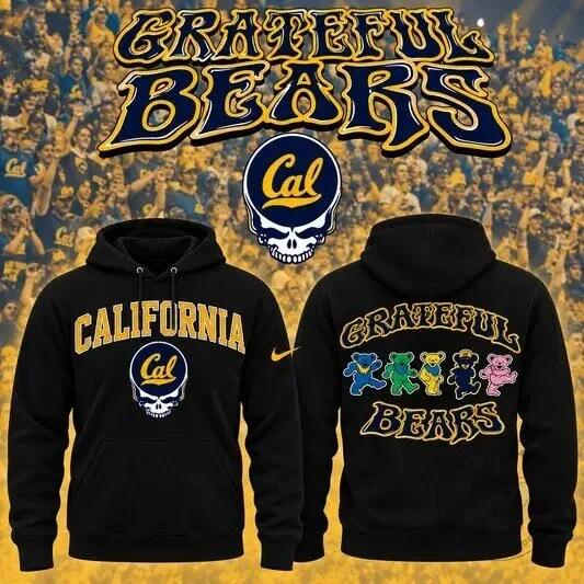 California Golden Bears Grateful Dead Dancing Bears Black Hoodie