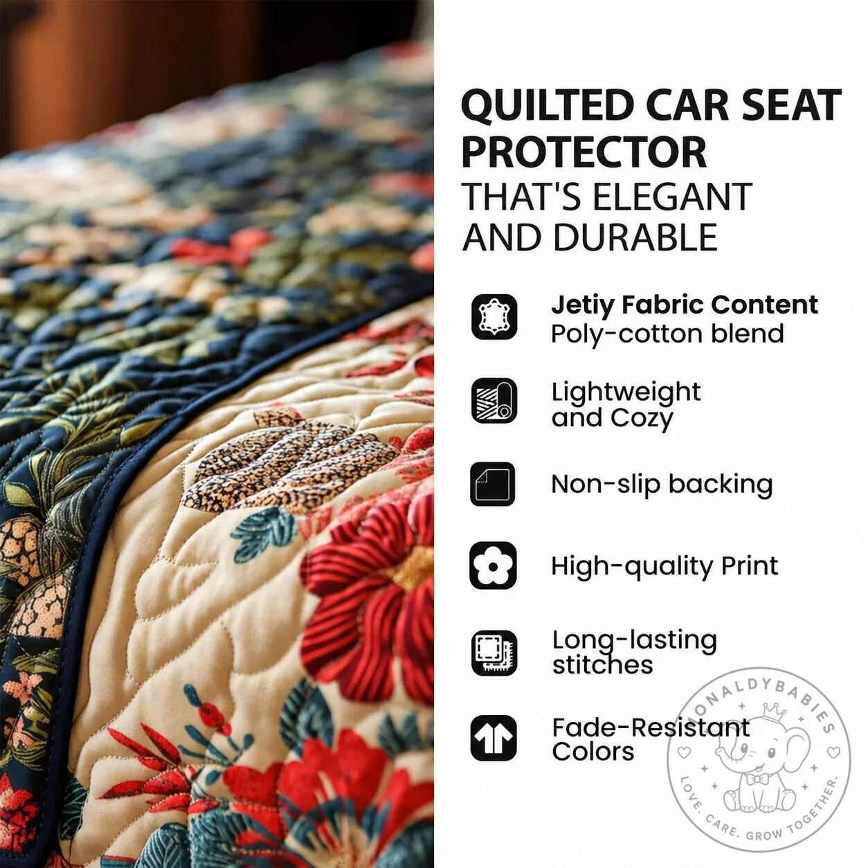 Winter Bear Wonderland Quilted Car Seat Cover Protector 9 Winter Bear Wonderland Quilted Car Seat Cover Protector