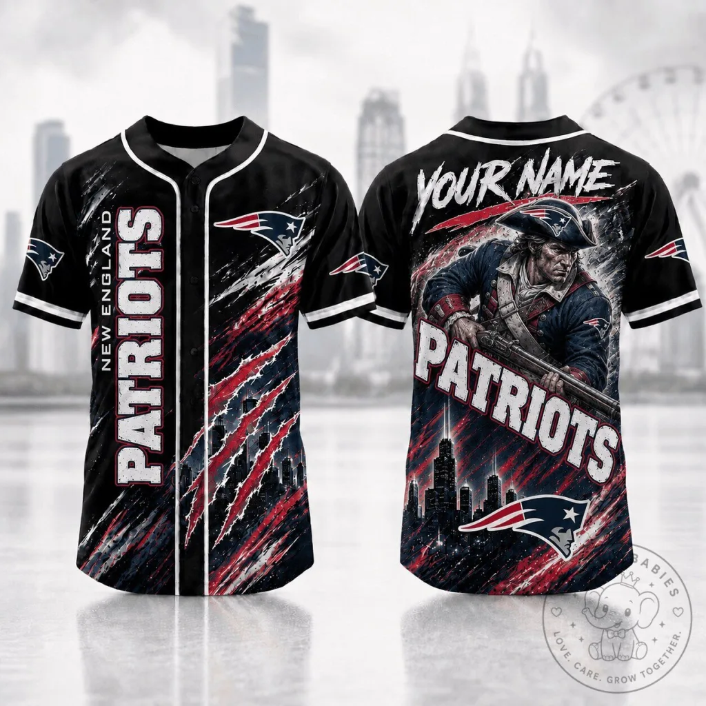 New England Patriots Personalized Baseball Jersey New England Patriots Personalized Baseball Jersey