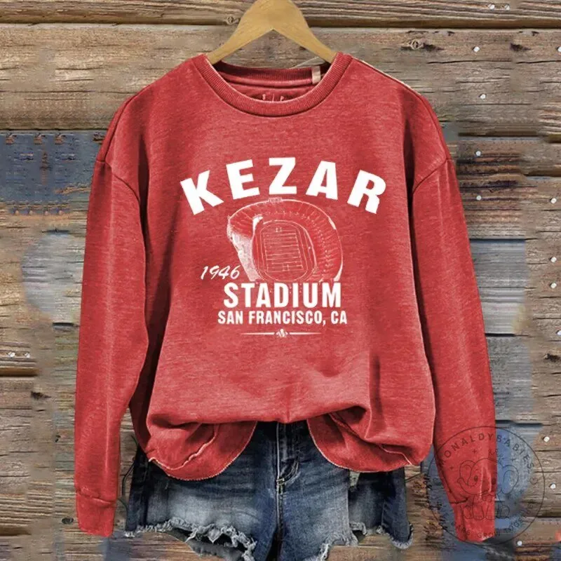 Vintage Kezar Stadium San Francisco California Football Crewneck Sweatshirt 1 Vintage Kezar Stadium San Francisco California Football Crewneck Sweatshirt