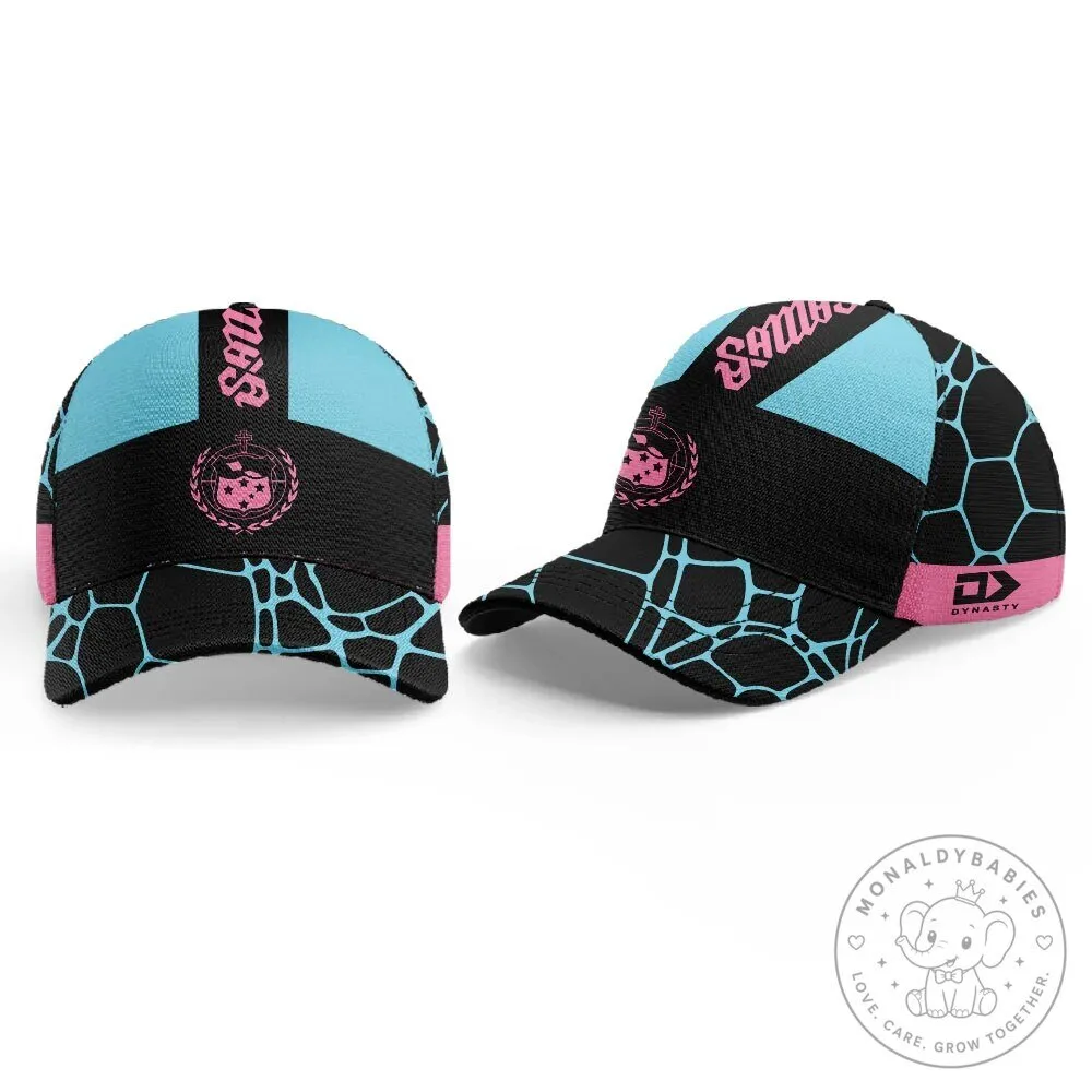 Toa Samoa Rugby Captain's Run Turtle Shell Pattern Blue and Black Cap Hat