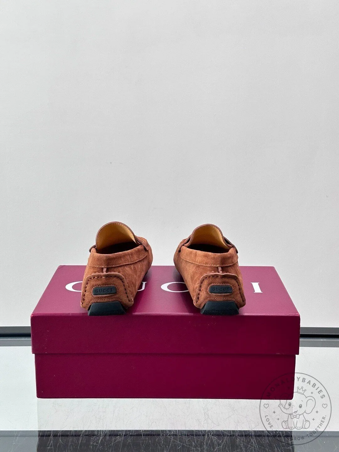 Gucci Brown Suede Loafer Shoes with Web Stripe Detail 12 Gucci Brown Suede Loafer Shoes with Web Stripe Detail