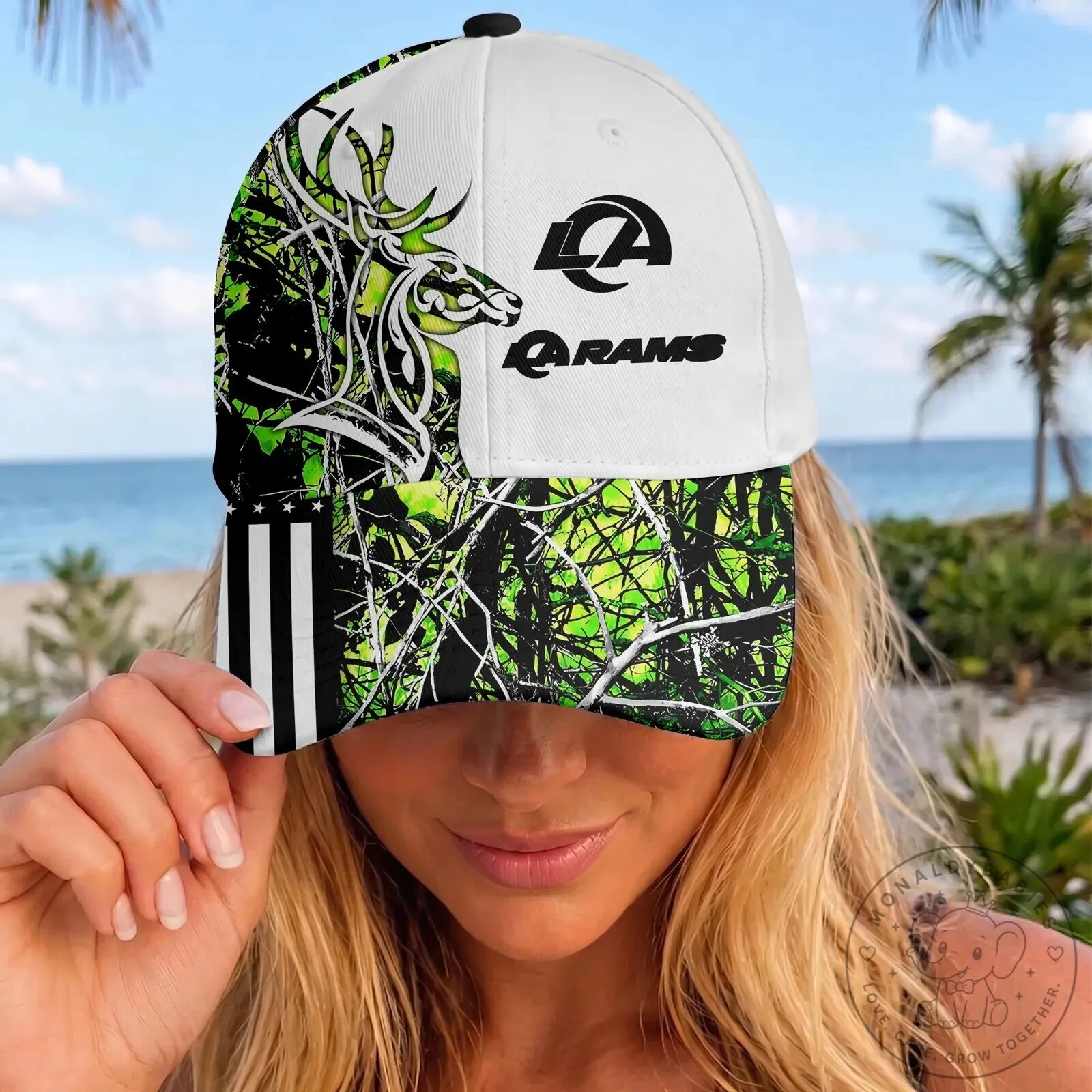 Los Angeles Rams Hunting Camouflage Deer Antler American Flag Cap Hat 12 Los Angeles Rams Hunting Camouflage Deer Antler American Flag Cap Hat