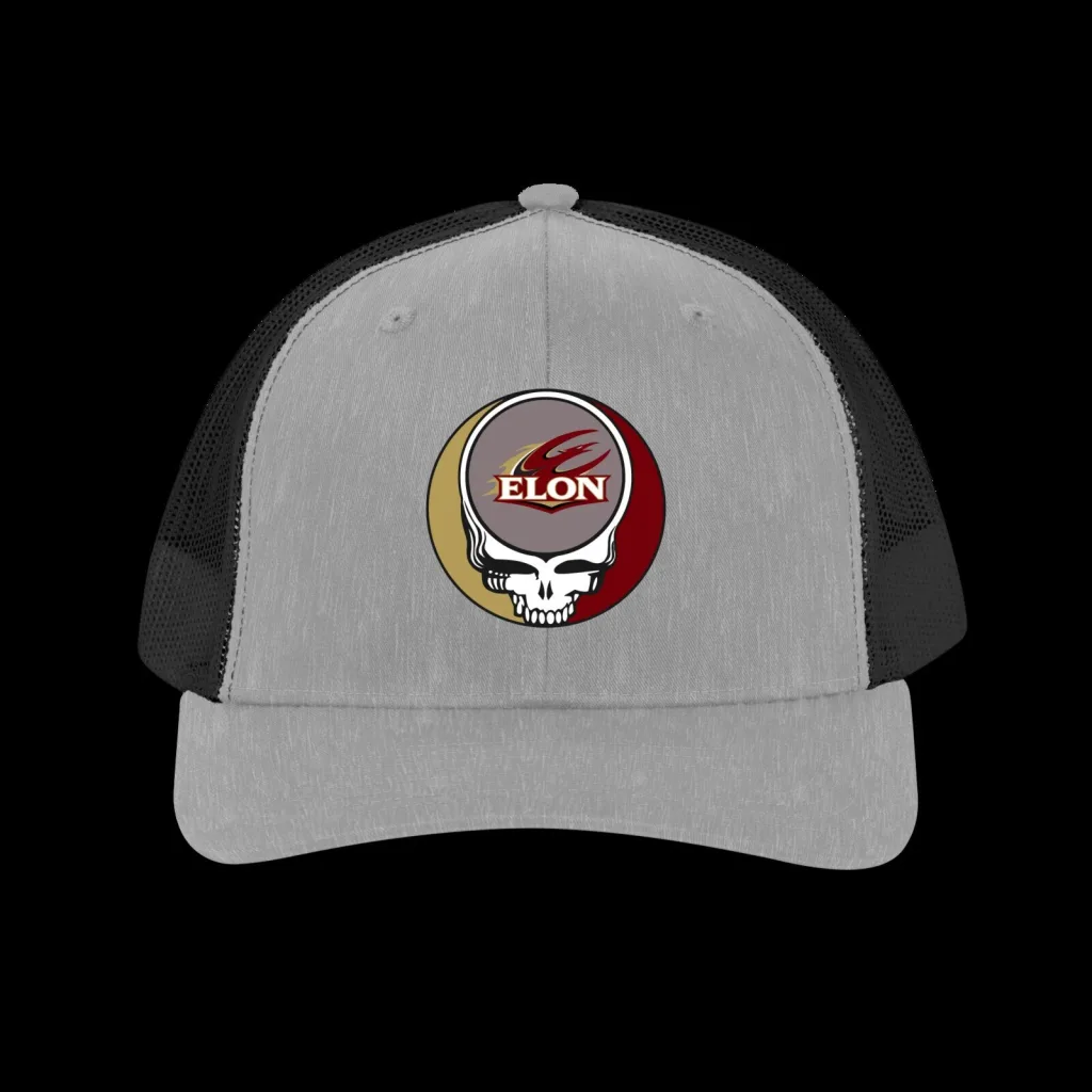 Elon University Phoenix Steal Your Face Grateful Dead Trucker Hat Elon University Phoenix Steal Your Face Grateful Dead Trucker Hat