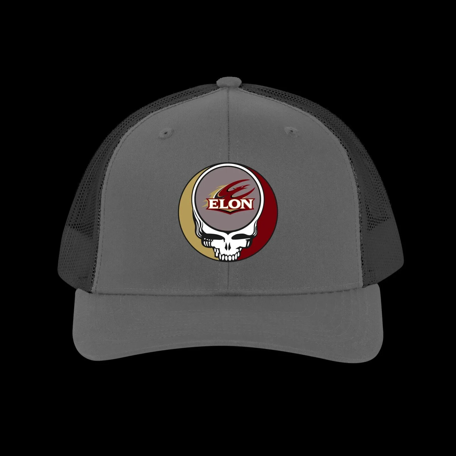 Elon University Phoenix Steal Your Face Grateful Dead Trucker Hat 7 Elon University Phoenix Steal Your Face Grateful Dead Trucker Hat