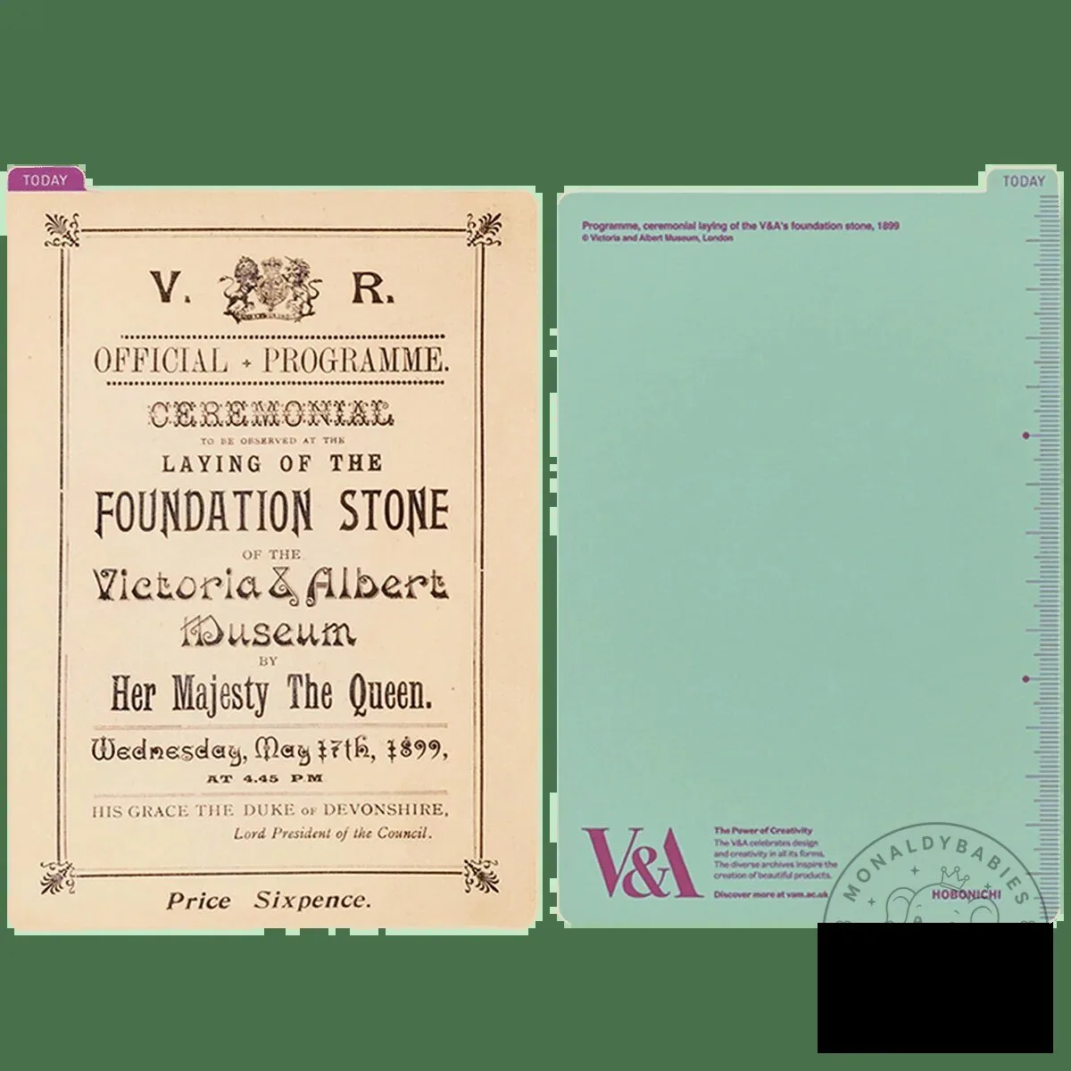 Victoria and Albert Museum Foundation Stone Programme Pencil Board