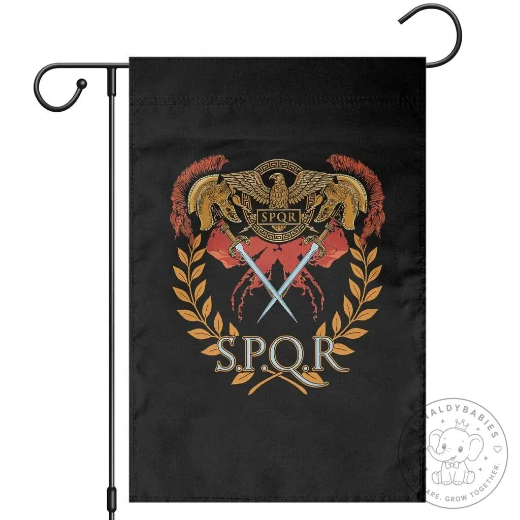 Ancient Roman Empire SPQR Eagle Legionary Helmet Garden Flag 3 Ancient Roman Empire SPQR Eagle Legionary Helmet Garden Flag