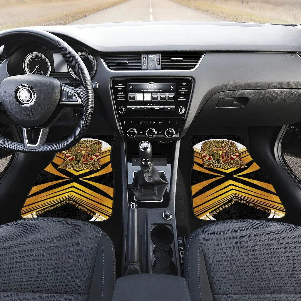 African American Heritage Gold Stripes Car Floor Mats Custom Auto Interior Accessories – image 3 of 6