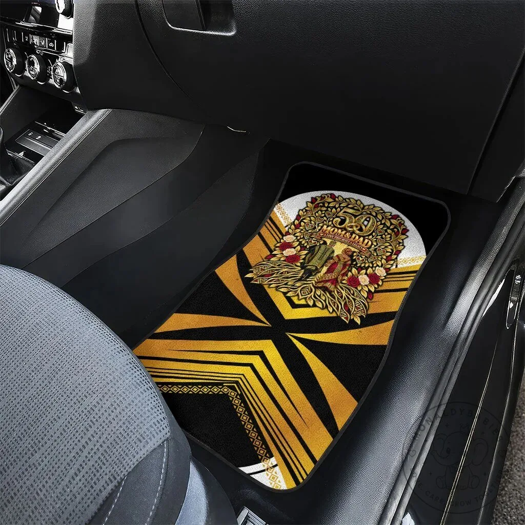 African American Heritage Gold Stripes Car Floor Mats Custom Auto Interior Accessories – image 5 of 6